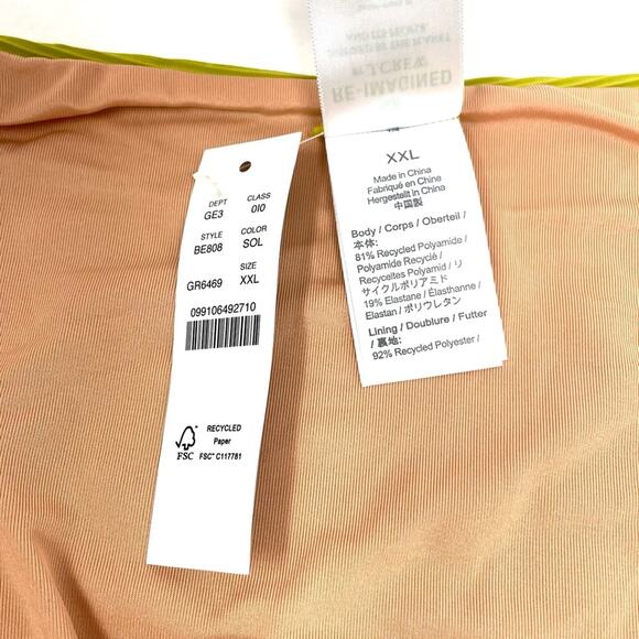 J. Crew Ribbed High-Rise Cheeky Bikini Bottom Lime Green Women's XXL BE808 $59 - Picture 5 of 10